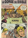 Scan Episode Korak pour illustration du travail du Scnariste Bob Kanigher